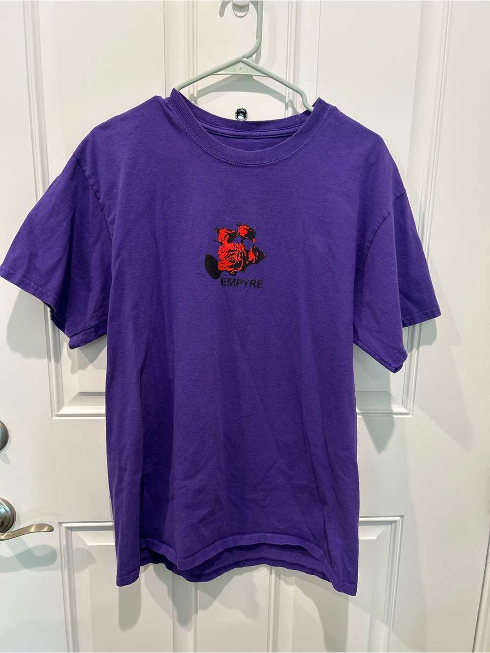 Empyre Purple Short Sleeve Tee with Red Black Graphic